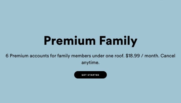 spotify family plan price spotify family plan price