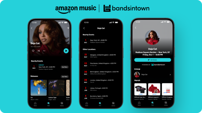 After Apple Music, Amazon Music taps Bandsintown to surface concert