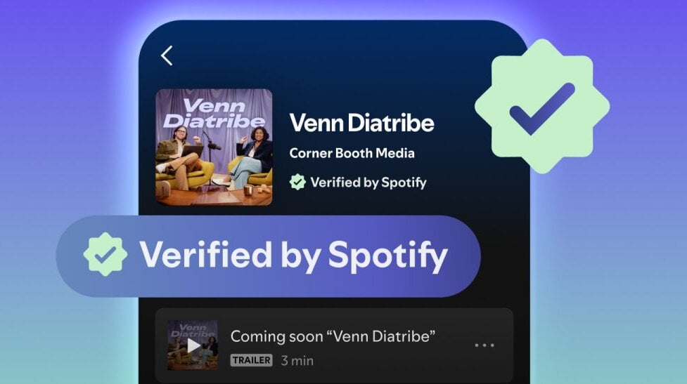 Spotify extends ‘Verified’ badges to podcasts, further cracking down on AI impersonators