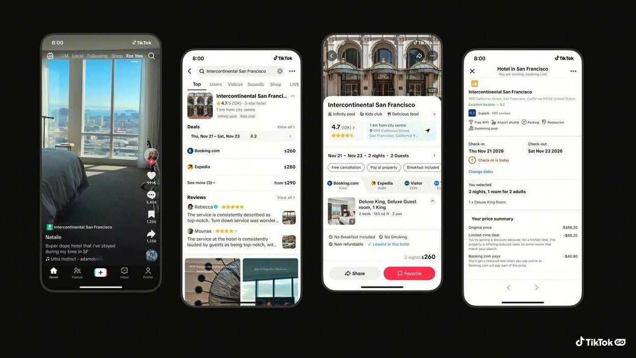TikTok Introduces In-App Hotel and Attraction Bookings with "TikTok GO" for US Users