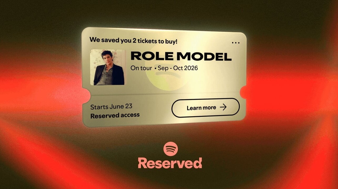 Spotify’s ‘Reserved’ ticketing feature launches in the US today under a multi-year Live Nation deal, starting with indie-pop artist Role Model