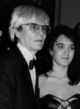 Danielle Brisebois pictured with Andy Warhol